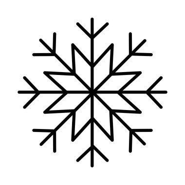 Mutlu Noeller kar tanesi çizgisi tarzı ikon