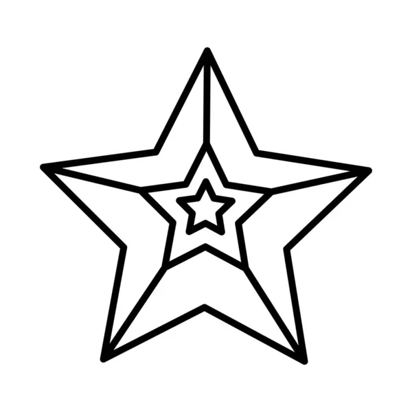 Joyeux noël étoile style ligne icône — Image vectorielle