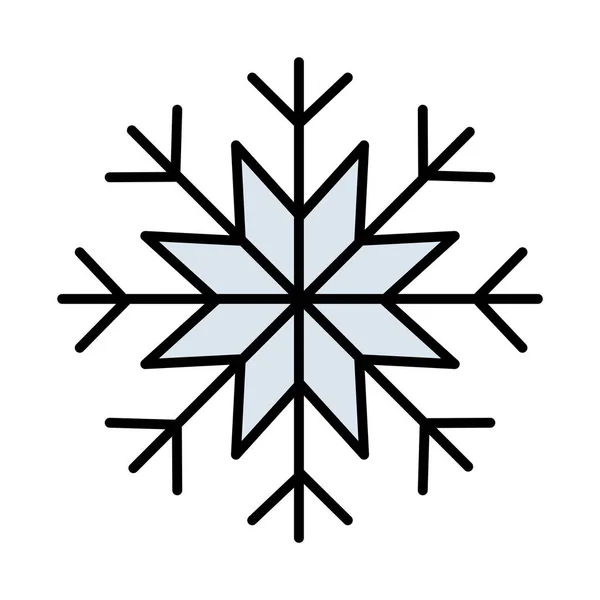 Feliz feliz feliz Navidad línea de copo de nieve y relleno icono de estilo — Archivo Imágenes Vectoriales