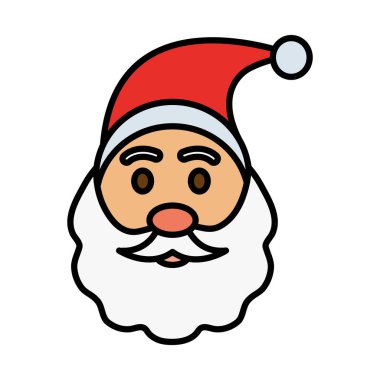 Mutlu Noeller Noel Baba çizgisi ve stil simgesi doldur