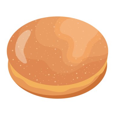 Hamburger ekmeği lezzetli hamur işi ürün simgesi