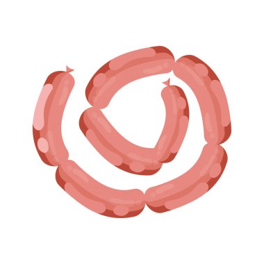 Lezzetli taze sosisler kasaplık ürünleri