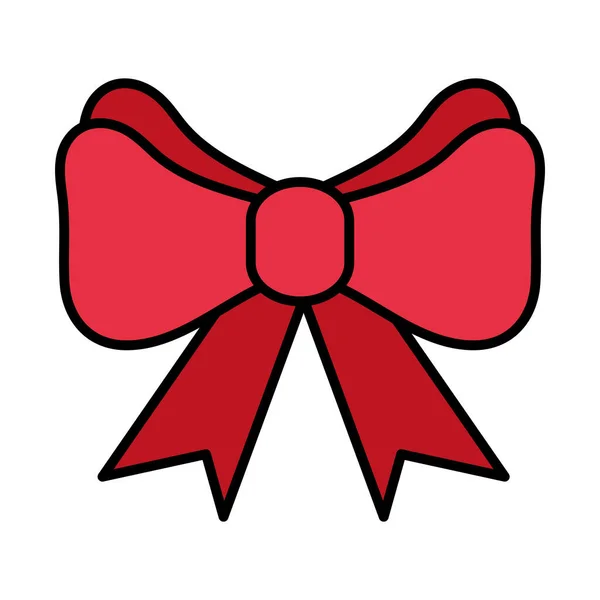 Frohe Weihnachten Fliege Linie und füllen Stil-Symbol — Stockvektor