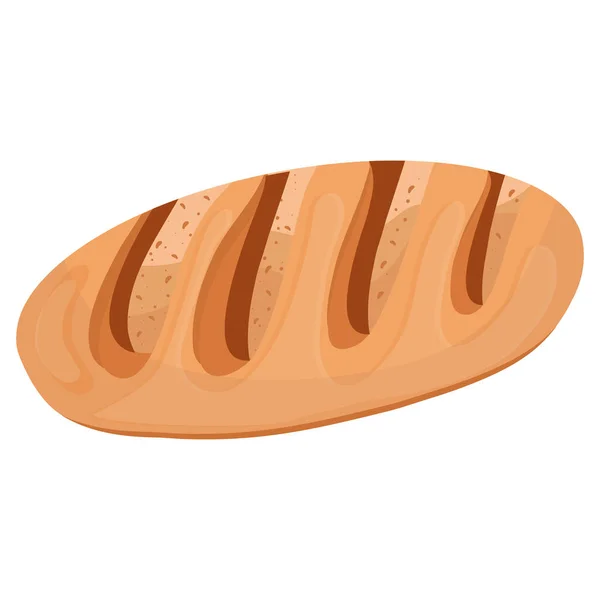 Традиционный хлеб вкусные кондитерские изделия икона — стоковый вектор
