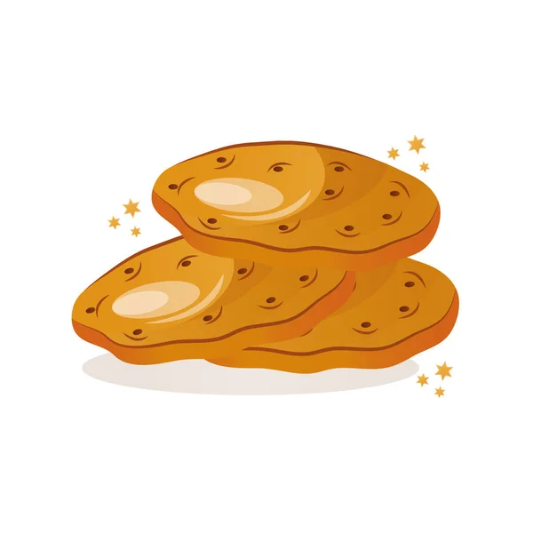 Biscoitos doces ícone cultura judaica — Vetor de Stock