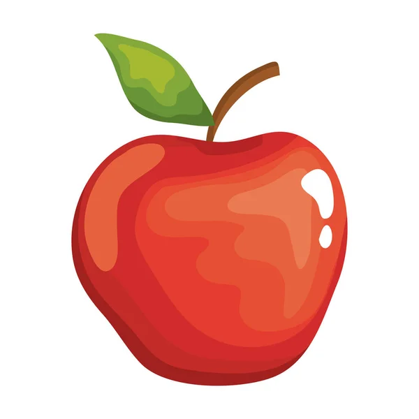 Manzana fruta icono vector de diseño — Vector de stock