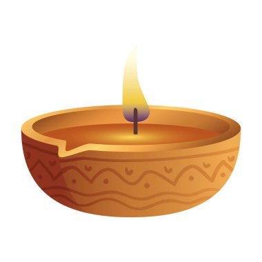 ahşap diwali mum dekoratif simgesi