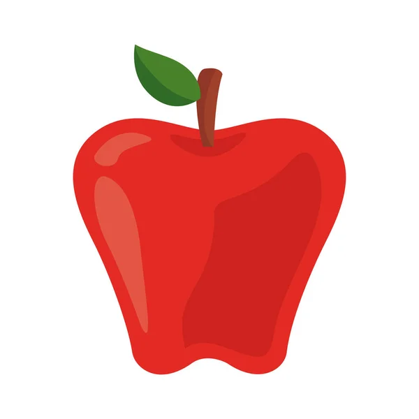 Äpple färsk frukt hälsosam mat ikon — Stock vektor