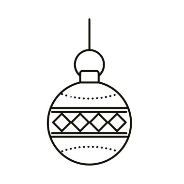 Mutlu noel baloları asılı duruş tarzı ikon