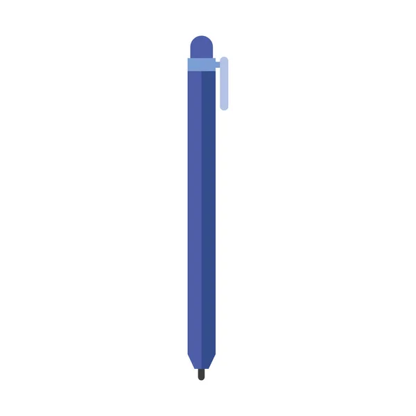 Pen school supply isolated icon — Stock Vector