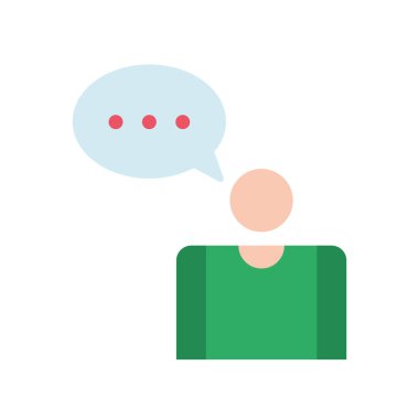 Konuşma baloncuğu konuşan adam