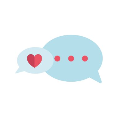 Aşkın kalbi konuşma baloncuklarında