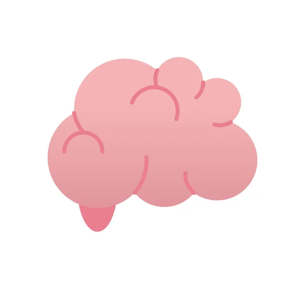 Brain organ human flat style icon — 图库矢量图片