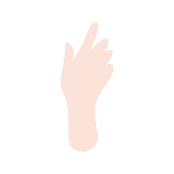 Ręka ludzki język odizolowany ikona — Wektor stockowy