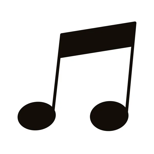 Müzik notası blok biçimi simgesi — Stok Vektör