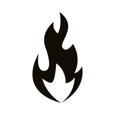 alev ateşi sıcak siluet tarzı simge