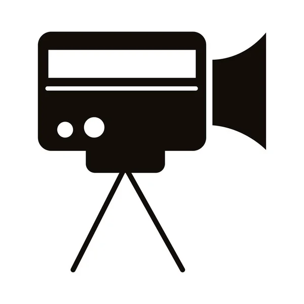 Videocamera blok stijl pictogram — Stockvector