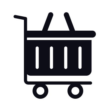 Sepet çizgisi ikonlu alışveriş arabası.