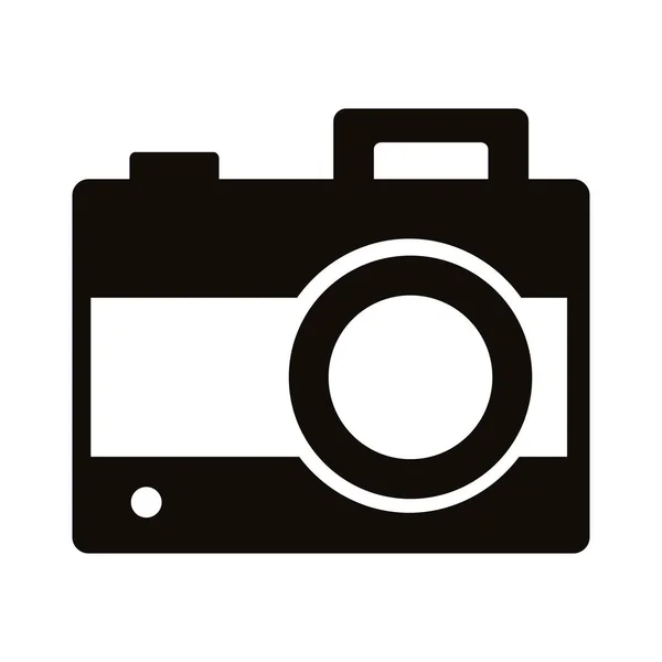 Icono de estilo de bloque fotográfico de cámara — Vector de stock