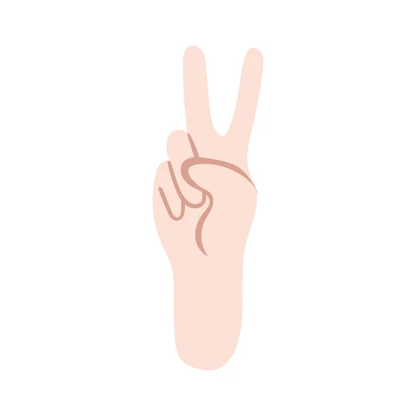 手の平和と愛のシンボル — ストックベクタ