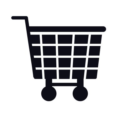 Damalı süpermarket tarzı alışveriş arabası