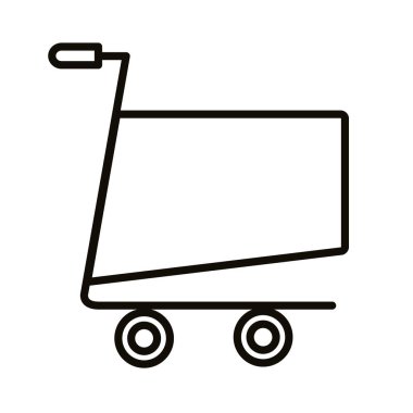 Alışveriş arabası tramvayı süpermarket tarzı simge
