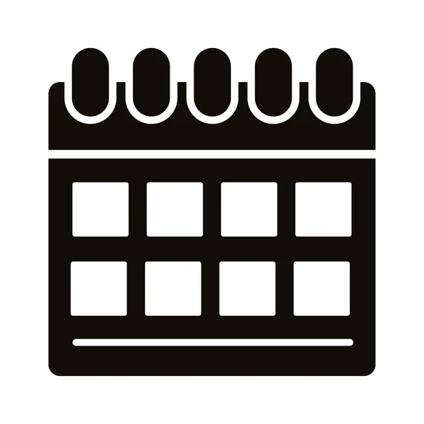 Recordatorio de calendario bloque icono de estilo — Vector de stock