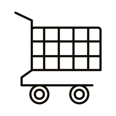 Satır simgesine sahip alışveriş arabası