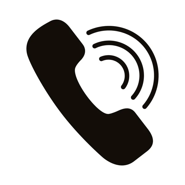 Telefoon service blok stijl pictogram — Stockvector