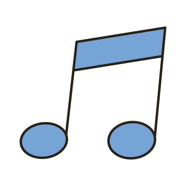 Zene hang vonal és töltse ki a stílus ikon — Stock Vector