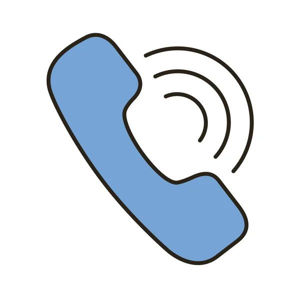 Telefon Service Line und Füllen Stil-Symbol — Stockvektor