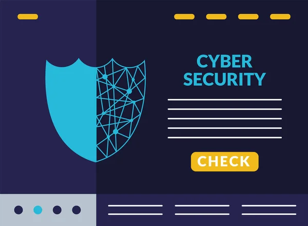 Infografika bezpieczeństwa cybernetycznego z cyrcut w osłonie — Wektor stockowy