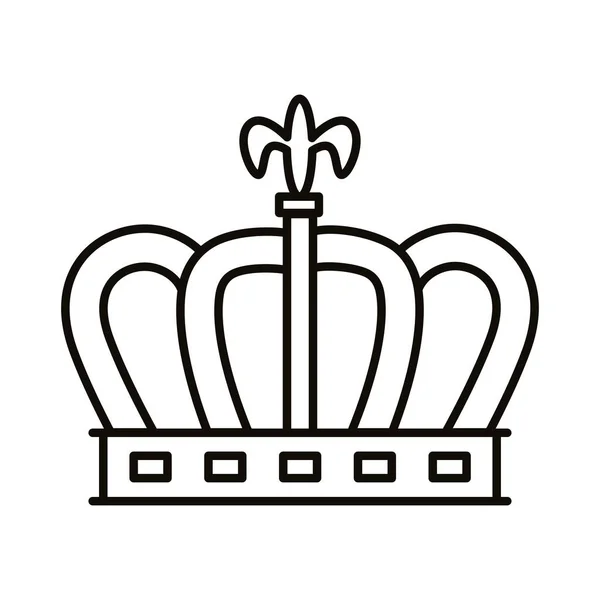 Corona reina línea real icono de estilo — Vector de stock