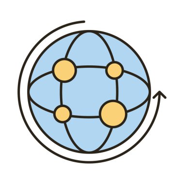 küresel tarayıcı satırı ve biçim simgesi