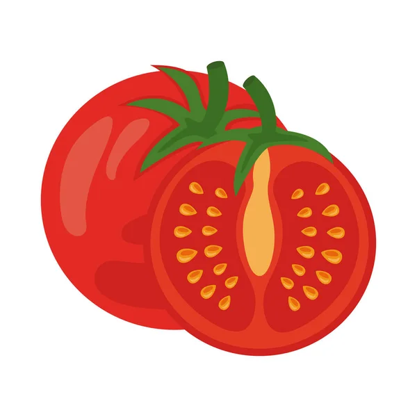 Tomate fresco vegetal alimento saludable icono — Vector de stock