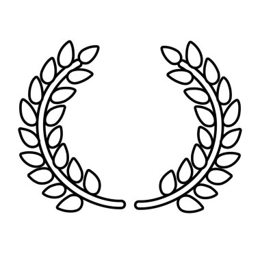 çelenk yaprakları taç çizgisi tarzı simge