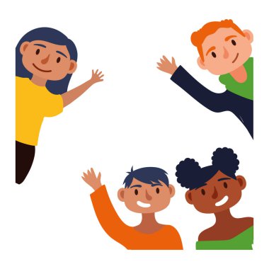 Genç ırklar arası insanlar karakterleri avatarlar