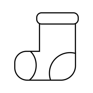 Mutlu noeller çorap çizgisi tarzı ikon