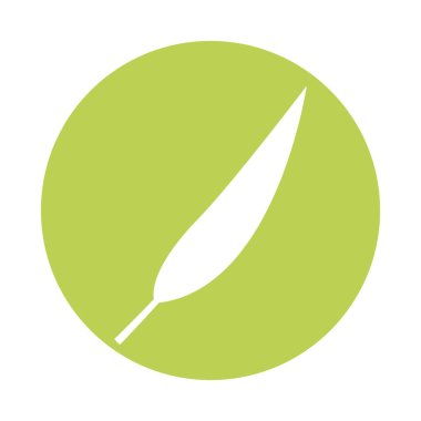 dikdörtgen yaprak bitkisel siluet simgesi