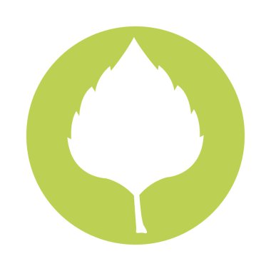 Testere yapraklı bitki tarzı siluet simgesi