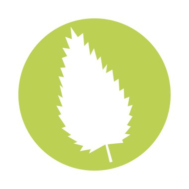 Testere yapraklı bitki siluet tarzı simge