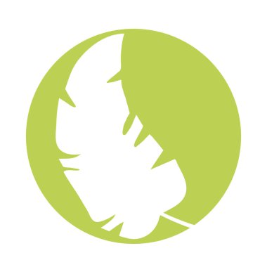 Tüy biçimli yaprak bitkisi siluet biçimi simgesi