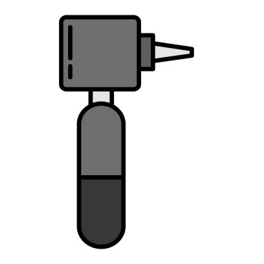 otoskop el feneri aygıtı tıbbi satır ve biçim simgesini doldur