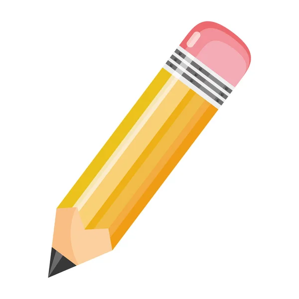 Lápis escola abastecimento ícone isolado — Vetor de Stock