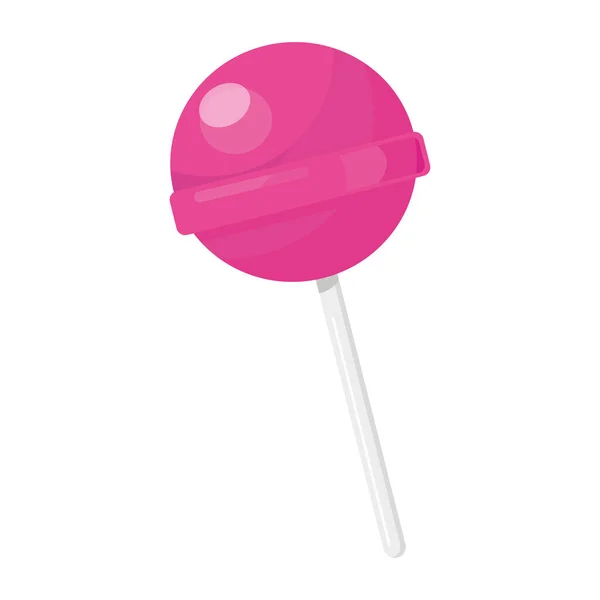 Sweet lollipop candy isolated icon — Stock Vector