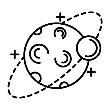 Gezegen tek bir uydunun yörüngesinde dönüyor.