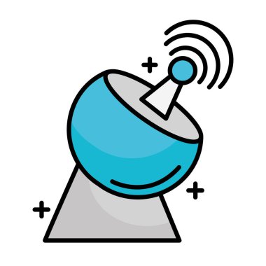 anten iletişim hattı ve biçim simgesini doldur