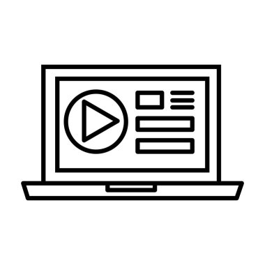 ortam oynatıcı şablon biçimi simgesi olan dizüstü bilgisayar