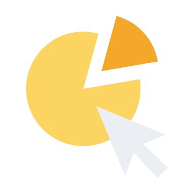 Fare oku düz biçim simgesine sahip istatistik turtası