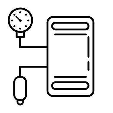 analog kan basıncı monitörü çizgi simgesi